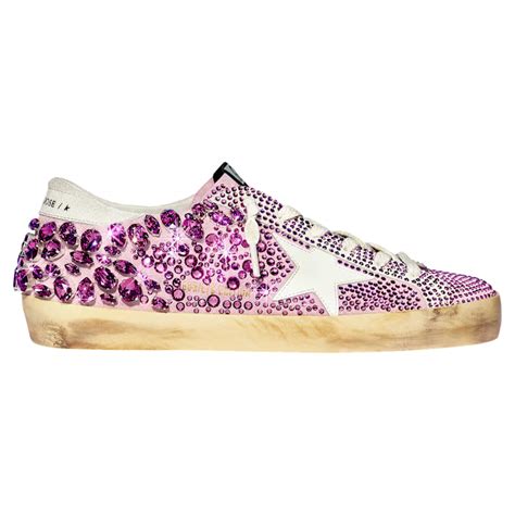 golden goose superstar swarovski|golden goose with pink star.